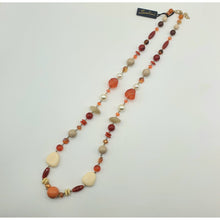 Carica l&#39;immagine nel visualizzatore di Gallery, Collana lunga chiodata con resine colorate e cristalli