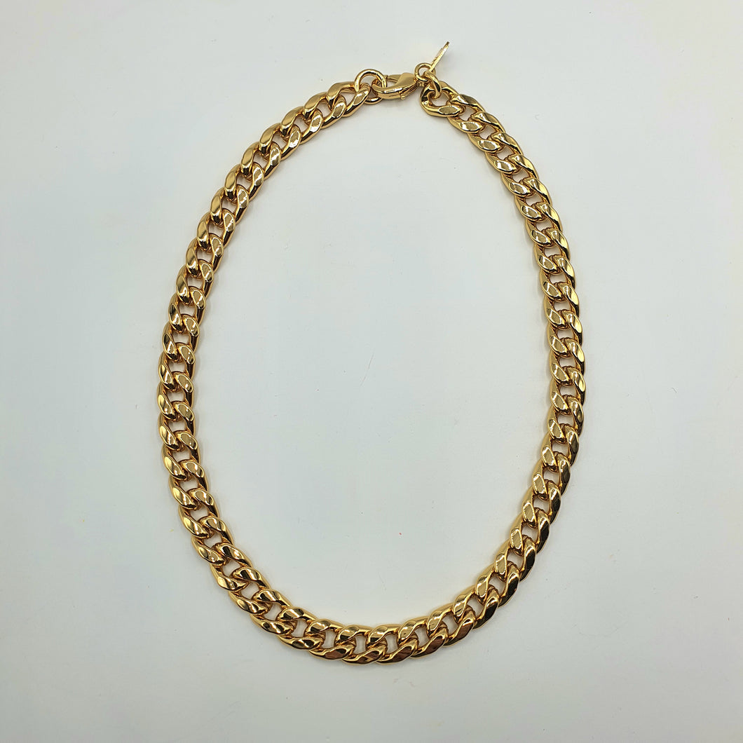 Collana girocollo a catena groumette placcata oro