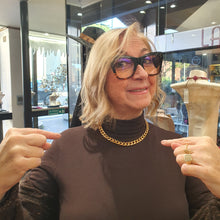 Carica l&#39;immagine nel visualizzatore di Gallery, Collana girocollo a catena groumette placcata oro