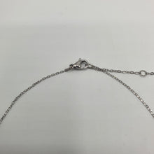Carica l&#39;immagine nel visualizzatore di Gallery, Girocollo in acciaio rodiato e strass pendenti
