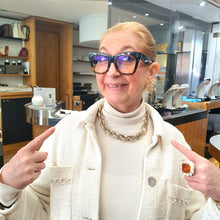 Carica l&#39;immagine nel visualizzatore di Gallery, Catena girocollo a maglie ovalizzate placcata oro e rodiata.