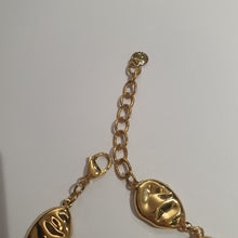 Carica l&#39;immagine nel visualizzatore di Gallery, Catena girocollo in acciaio a maglie ovali irregolari martellate placcata oro e rodiata.