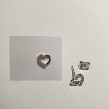 Carica l&#39;immagine nel visualizzatore di Gallery, Coppia orecchini in argento a cuore