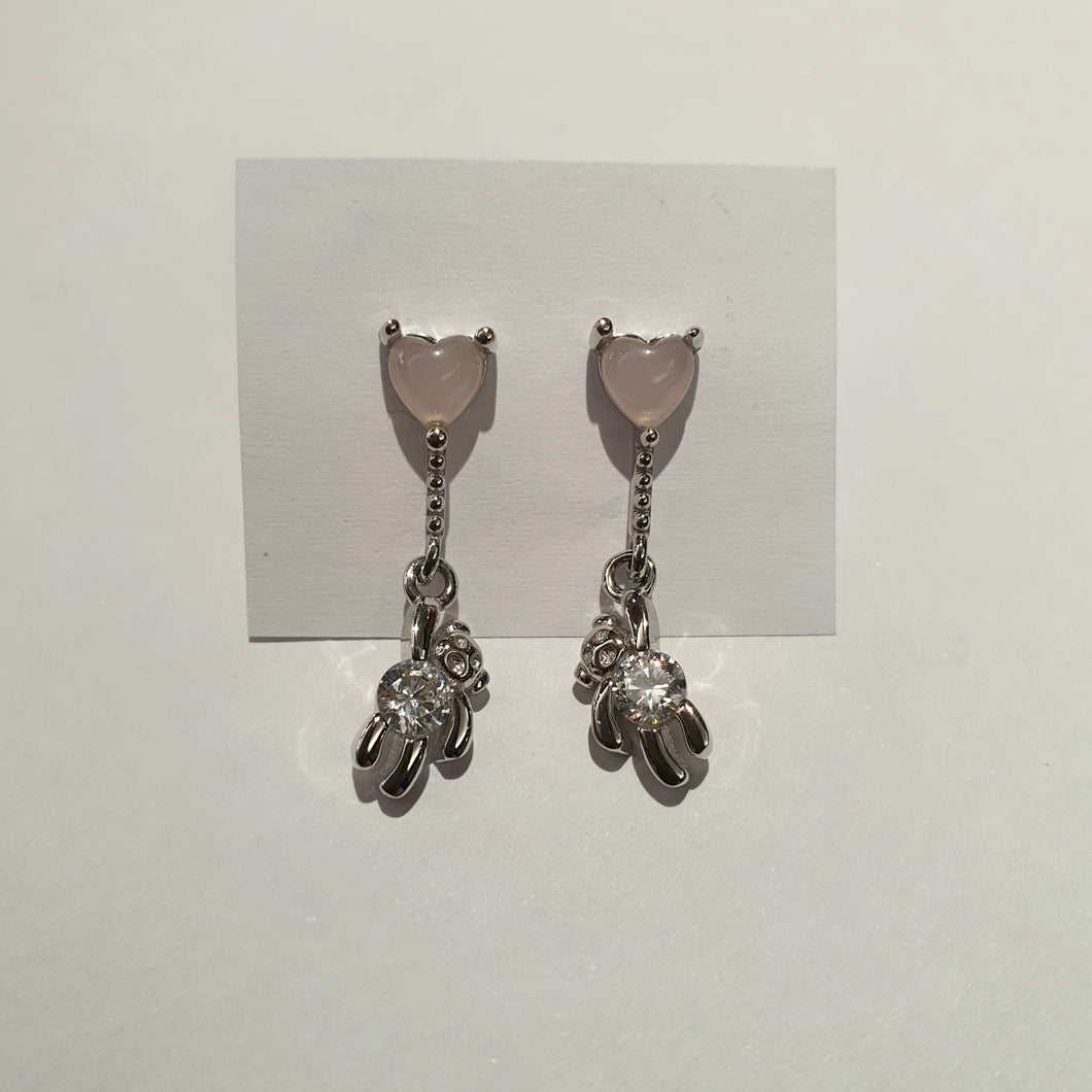 Coppia orecchini con orsetto pendente