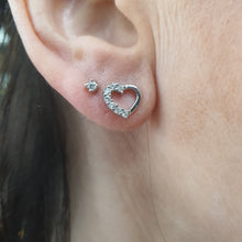 Carica l&#39;immagine nel visualizzatore di Gallery, Coppia orecchini in argento a cuore