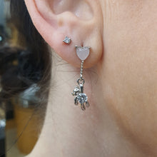 Carica l&#39;immagine nel visualizzatore di Gallery, Coppia orecchini con orsetto pendente