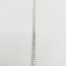 Carica l&#39;immagine nel visualizzatore di Gallery, Calla - Bracciale tennis in argento montatura carrè con zirconi