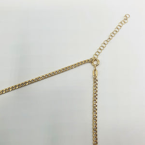 Groumette - Collana in argento placcato con catena a maglie groumette